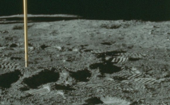 Apollo moon mission photo of