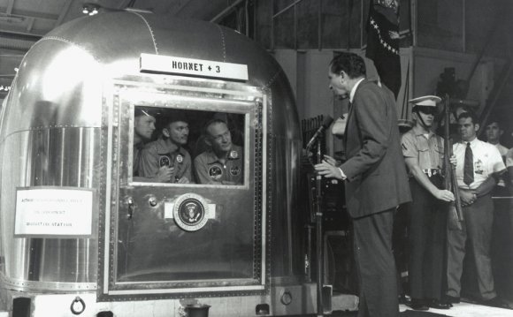 President Nixon Greets the