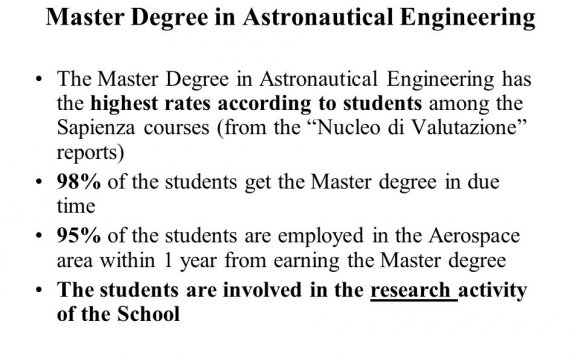 Master Degree in Astronautical