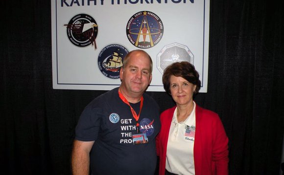 LEFT: Kathy Thornton with Brad