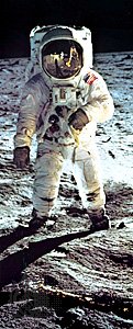 Aldrin, Buzz: walking on the Moon [Credit: NASA]