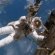 Astronauts Working in Space