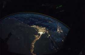 image of Nile at night