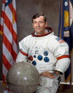 John Young, the ninth man to walk on the moon, flew on three NASA programs: Gemini, Apollo and the space shuttle.