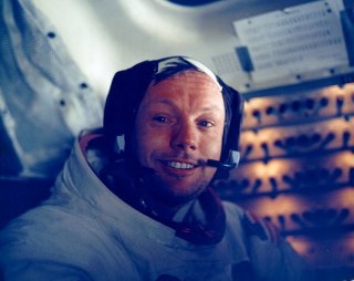 Neil Armstrong can smell the moon dust after the first moonwalk. (Image credit: Buzz Aldrin/NASA)