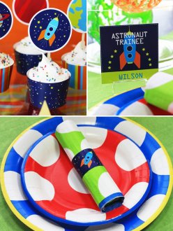 space birthday party theme