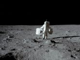 Russian astronauts On the moon