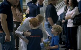 Tim Peake with his sons Thomas and Oliver