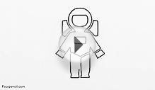 2083 how to draw cartoon astronaut drawing step by step