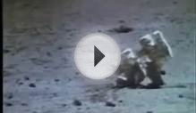 astronaut carried by wires on moon backwards and normal