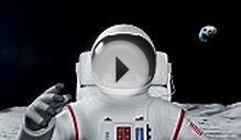 Astronaut On The Moon Surface Stock Footage Video | Getty