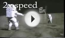 Astronauts on moon surface 2x speed TV CM Ad Commercial