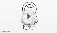 c 2091 how to draw cartoon astronaut step by step for kids