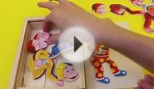 Curious George Monkey Wooden Puzzle Dress Up Astronaut